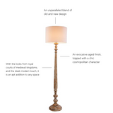 Old Delhi Court Wood Floor Lamp