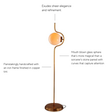 The Crown Floor Lamp in Milky Glass