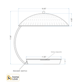 Oyster Table Lamp with USB Charger cadd | homelove.in