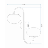 Heartbeat Wall Lamp - Measurement | homelove.in