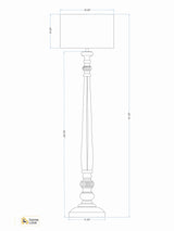 Old Delhi Court Wooden Floor Lamp - CADD | homelove.in