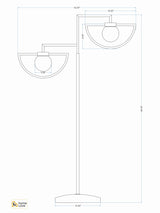 Downtown Floor Lamp in Glow Glass cadd | homelove.in