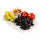 White marble Cheese Plate - Lotus