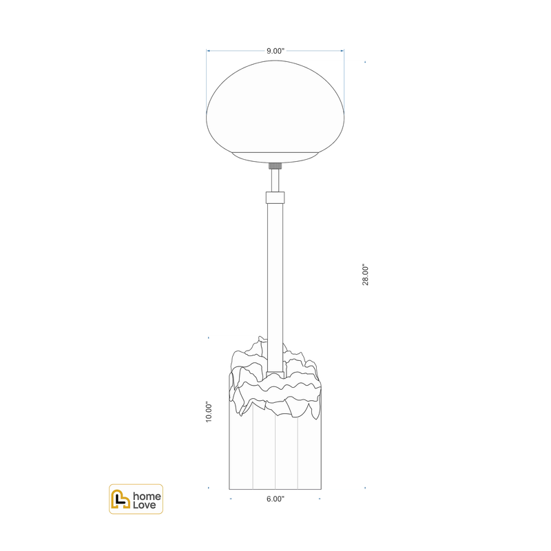The Milky white Collection, Fortress Table Lamp cadd | homelove.in