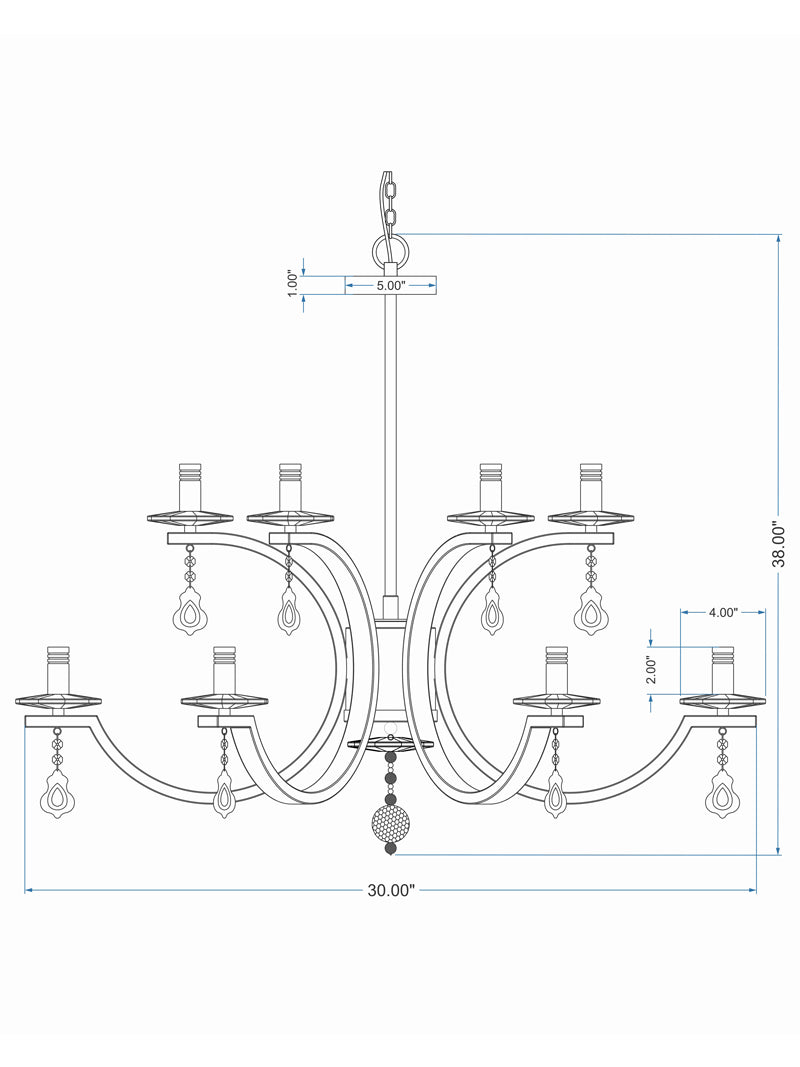 Garden of Five Senses Crystal Chandelier cadd | homelove.in