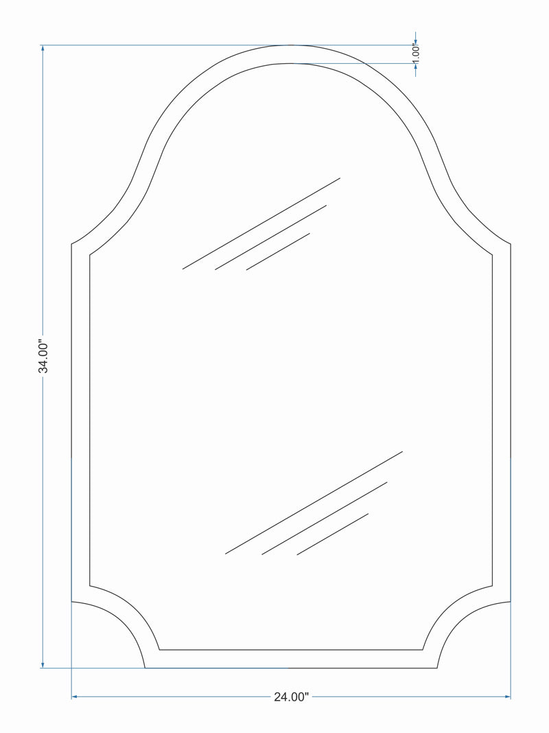 Thin Profile Wall Mirror cadd | homelove.in