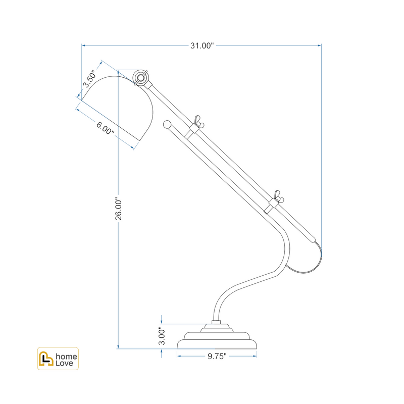 Trumpet Task Lamp cadd | homelove.in