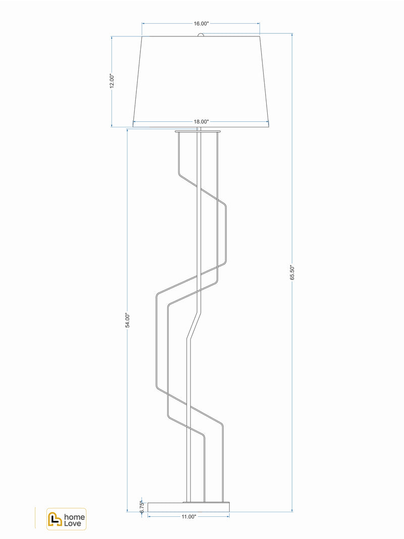 The Jigsaw Iron Floor Lamp cadd | homelove.in